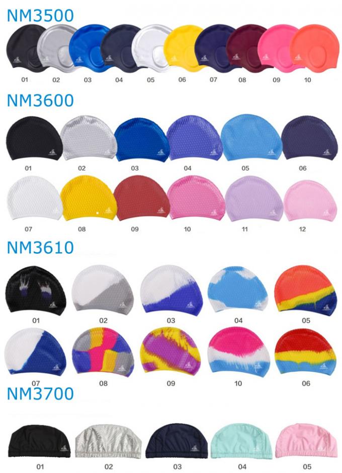 Food Grade Custom Logo Silicone Swim Hats Soft Durable For Adults