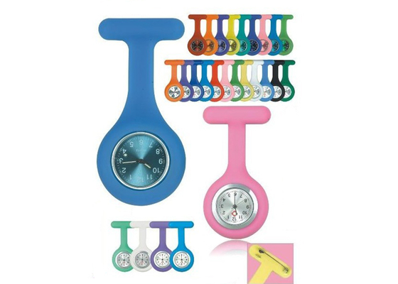 Adverting Promotion Gift Silicone Nurse Fob Watch Adjustable Pullout Time Button
