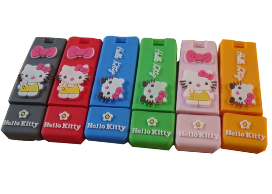 Custom Usb Flash Drives 2GB Hello Kitty Wrist Bands / Debossed, Embossed, Silk Printed