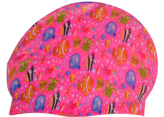 Sea Animal Silicone Swimming Cap Durable Bathing Caps With Flowers