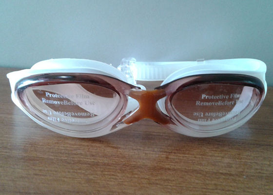 Custom Durable Mirror Silicone Swimming Goggles , One-piece Swim Goggles