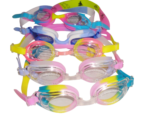 Eco-friendly Tye Die Silicone Swimming Goggles Custom Goggles UV Shield