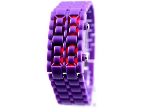 lava purple silicone jelly watch long time use for boys and girls